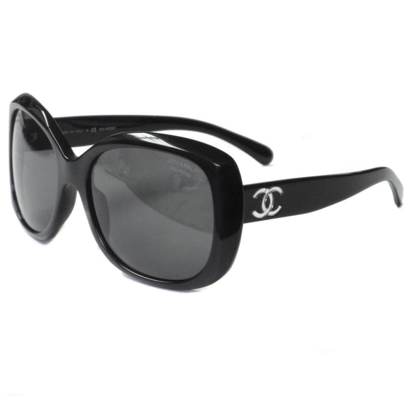 Chanel Black Acetate Frame CC Logo Sunglasses-5183 - Yoogi's Closet